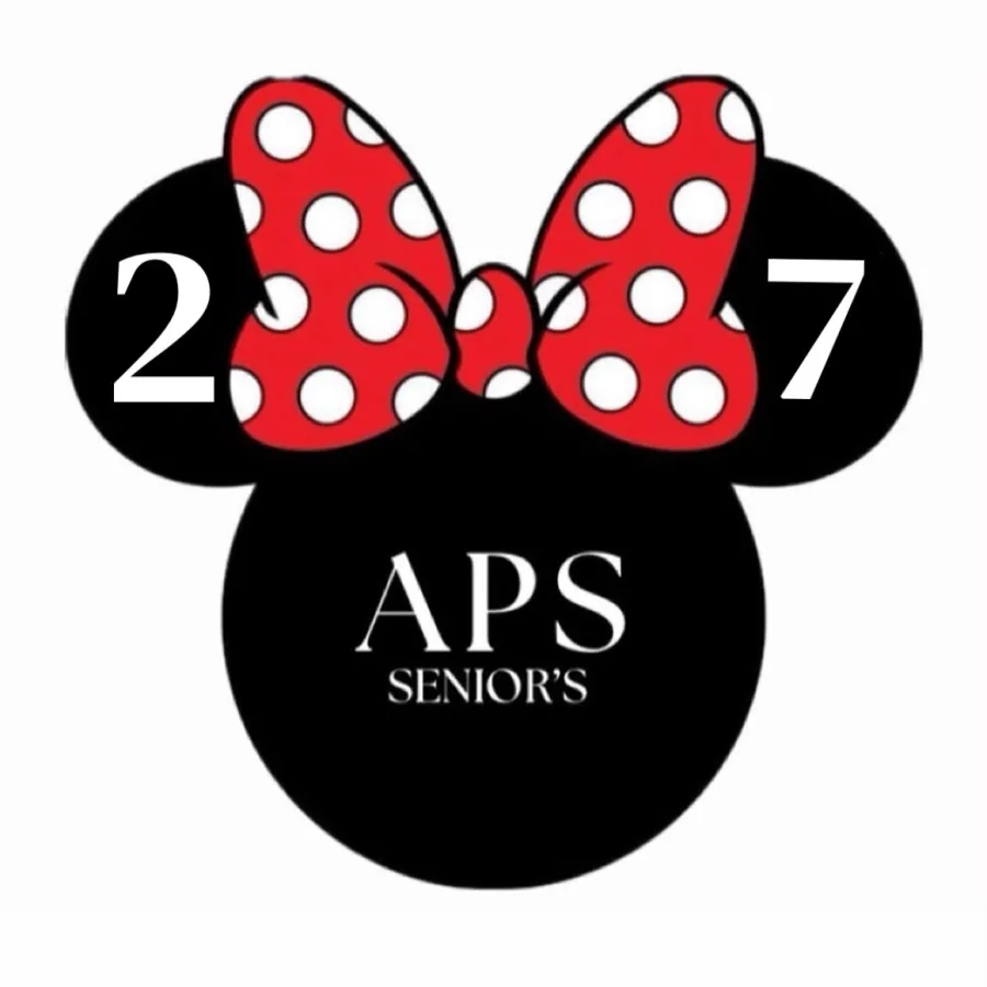 ستيكر APS Seniors 27 بقص حر على شكل أذنين وفيونكة حمراء منقطة